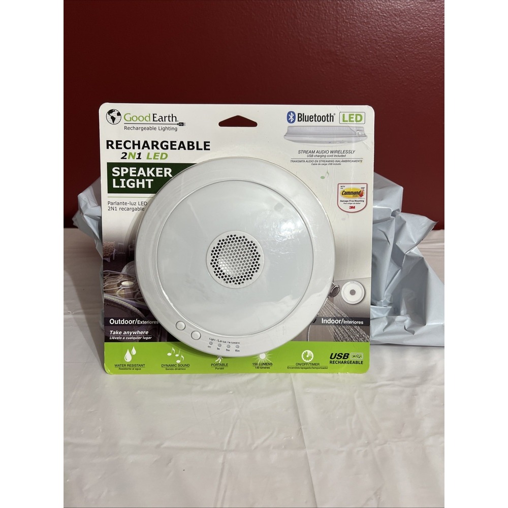 Good Earth Lighting LED Indoor/Outdoor Rechargeable Bluetooth Speaker w timer